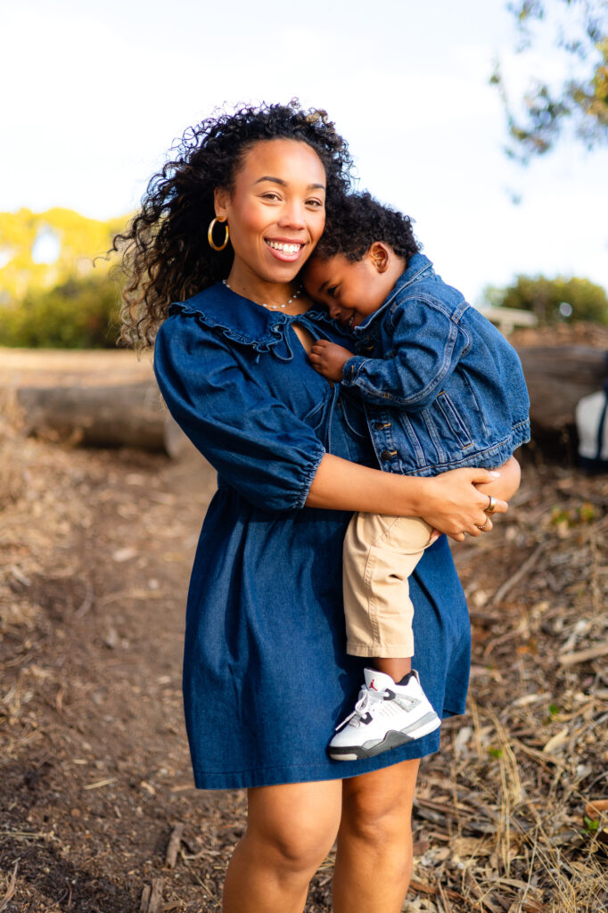 Mother holding her son close at Coyote Point – Ellobelle Photography