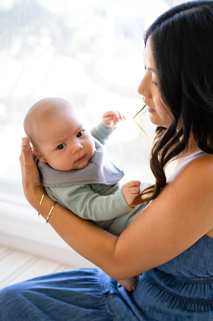 Close-up of mother and baby sharing a moment – San Francisco Newborn Photography by Ellobelle Photography