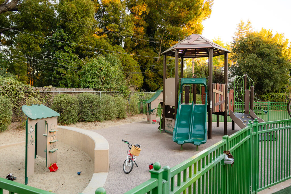 Bike near toddler playground area at Village Park Burlingame – Ellobelle Photography