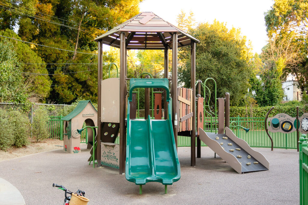 Toddler play zone at Village Park Playground in Burlingame – Ellobelle Photography