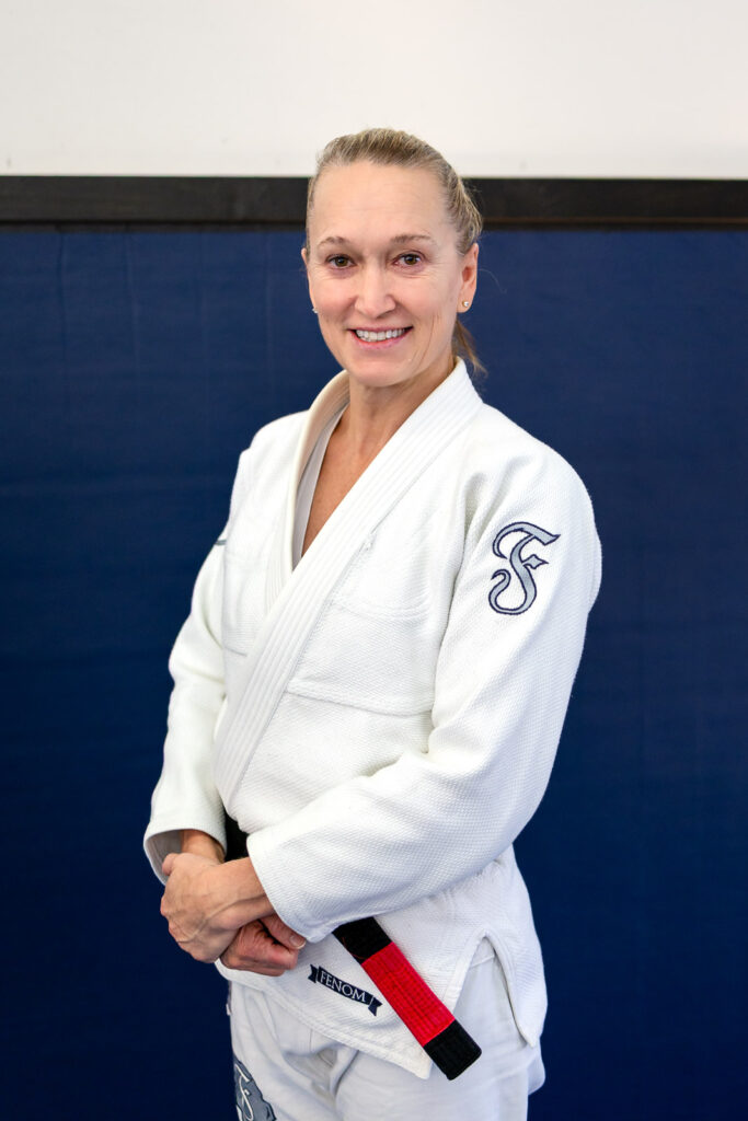 Headshot Portrait of female black belt jiu jitsu training at Marco Nascimento