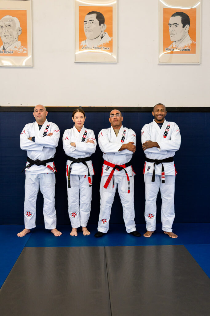 Four instructors standing together at Marco Nascimento BJJ