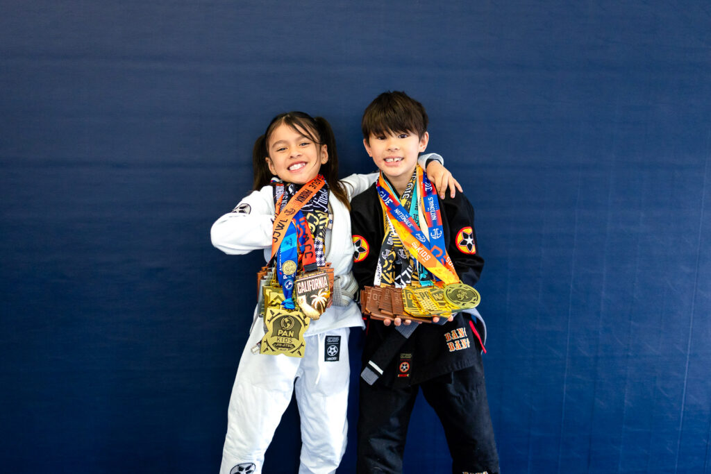 Kids practicing jiu jitsu at MNBJJ
and promoted student